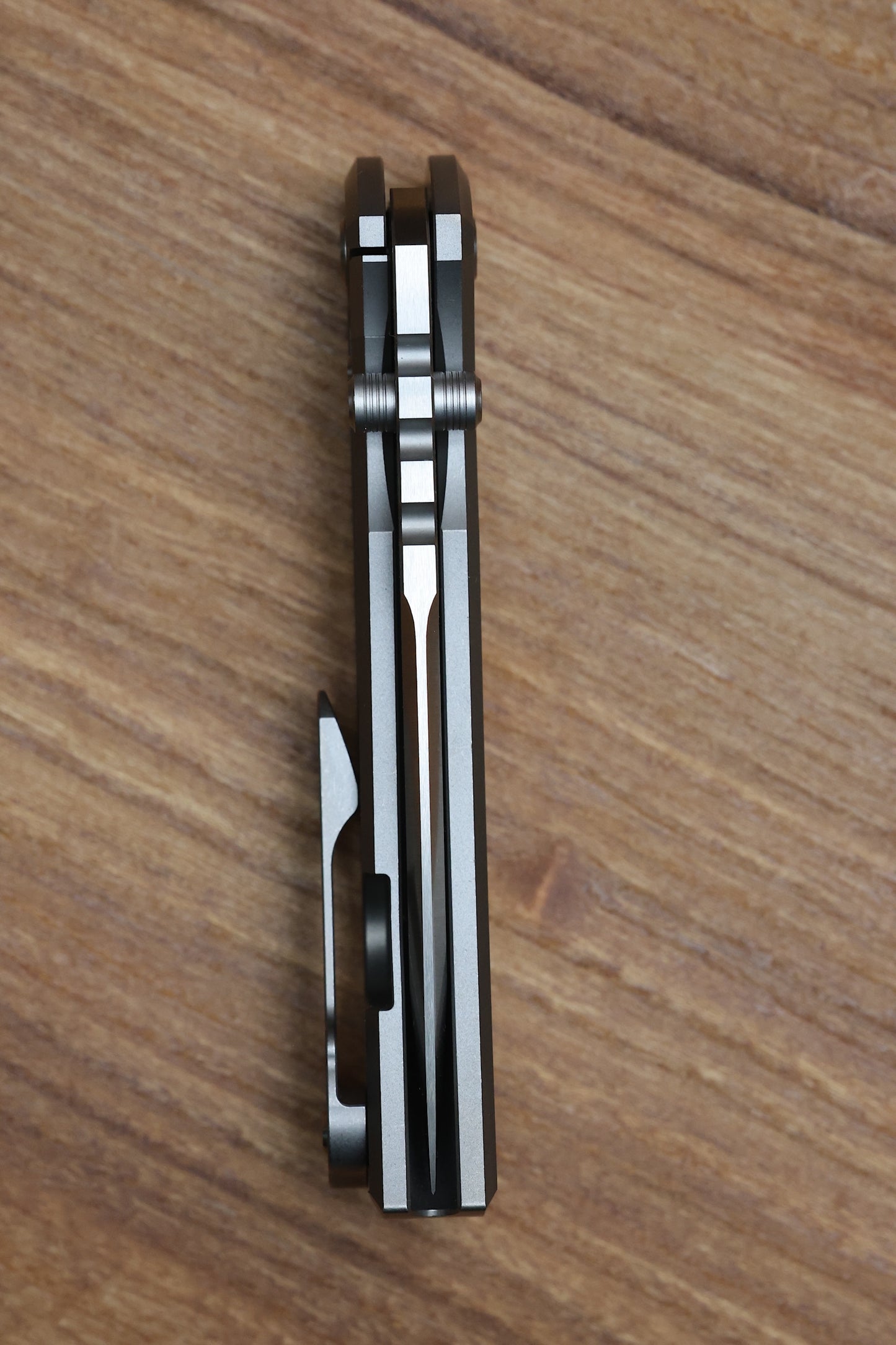 CHAVES KNIVES REDENCION 229 INTEGRAL FOLDING KNIFE TITANIUM 3.75" M390 DROP POINT BELT SATIN
