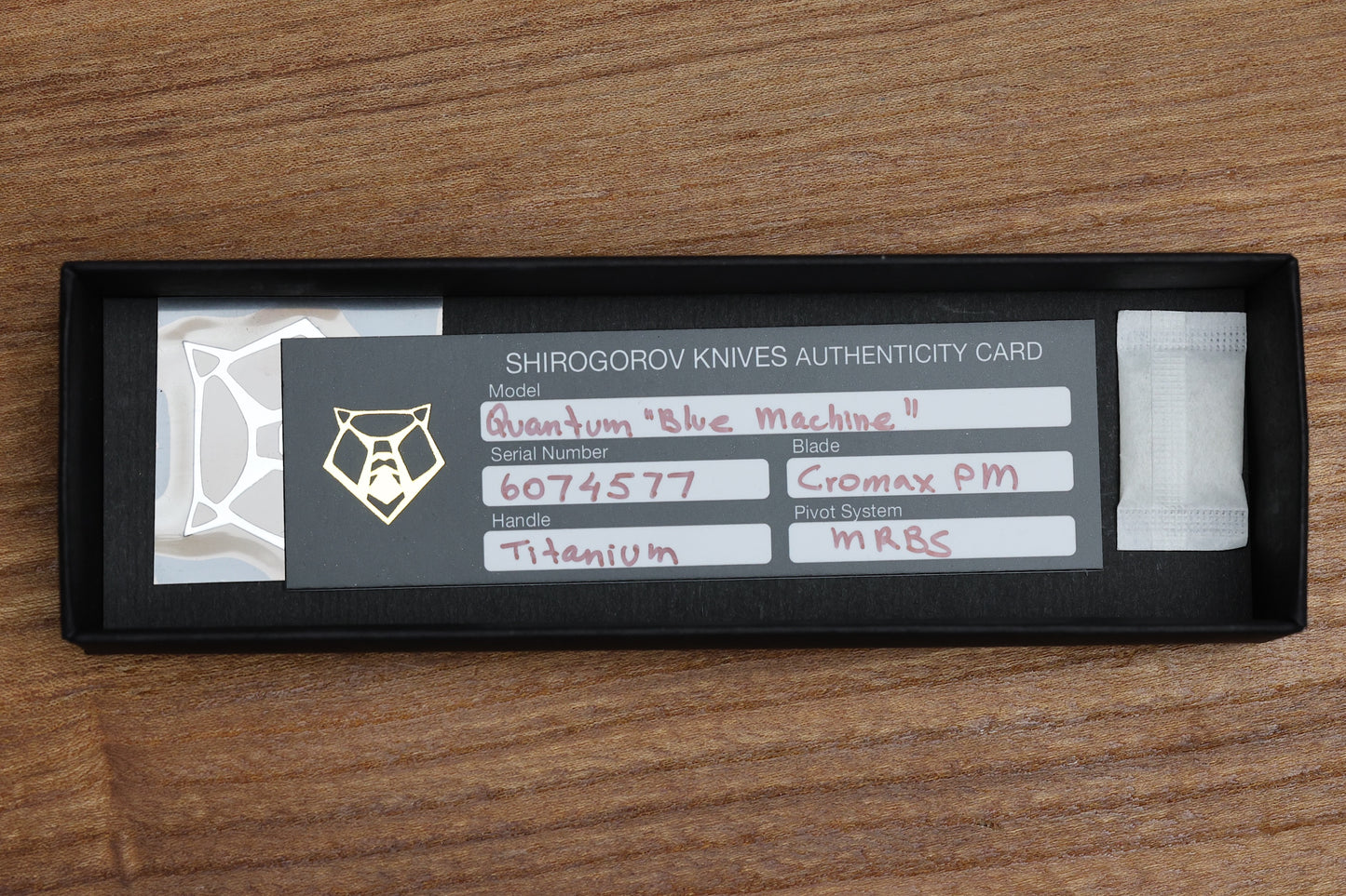 SHIROGOROV KNIVES / RIP KNIVES QUANTUM “BLUE MACHINE” – CROMAX PM BLADE – MRBS