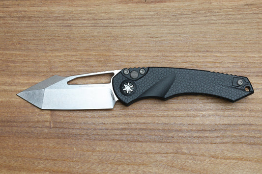 HERETIC KNIVES MINI PARIAH MANUAL BUTTON LOCK FOLDING KNIFE 3.3" MAGNACUT STONEWASH TANTO H053-2A