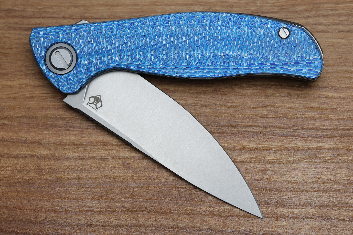 SHIROGOROV F3 - ELMAX BLADE - BLUE ALUTEX HANDLE - MRBS