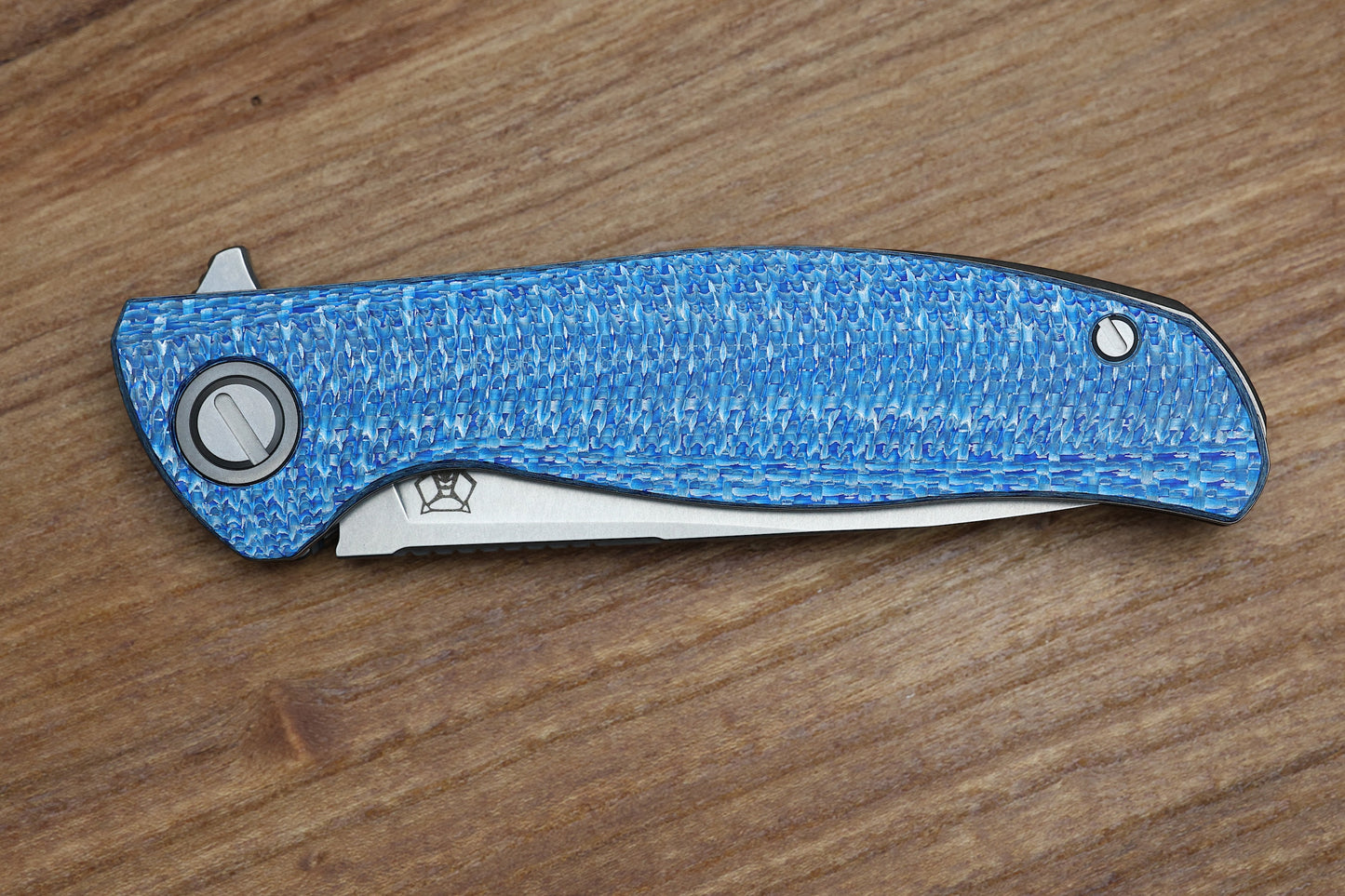 SHIROGOROV F3 - ELMAX BLADE - BLUE ALUTEX HANDLE - MRBS