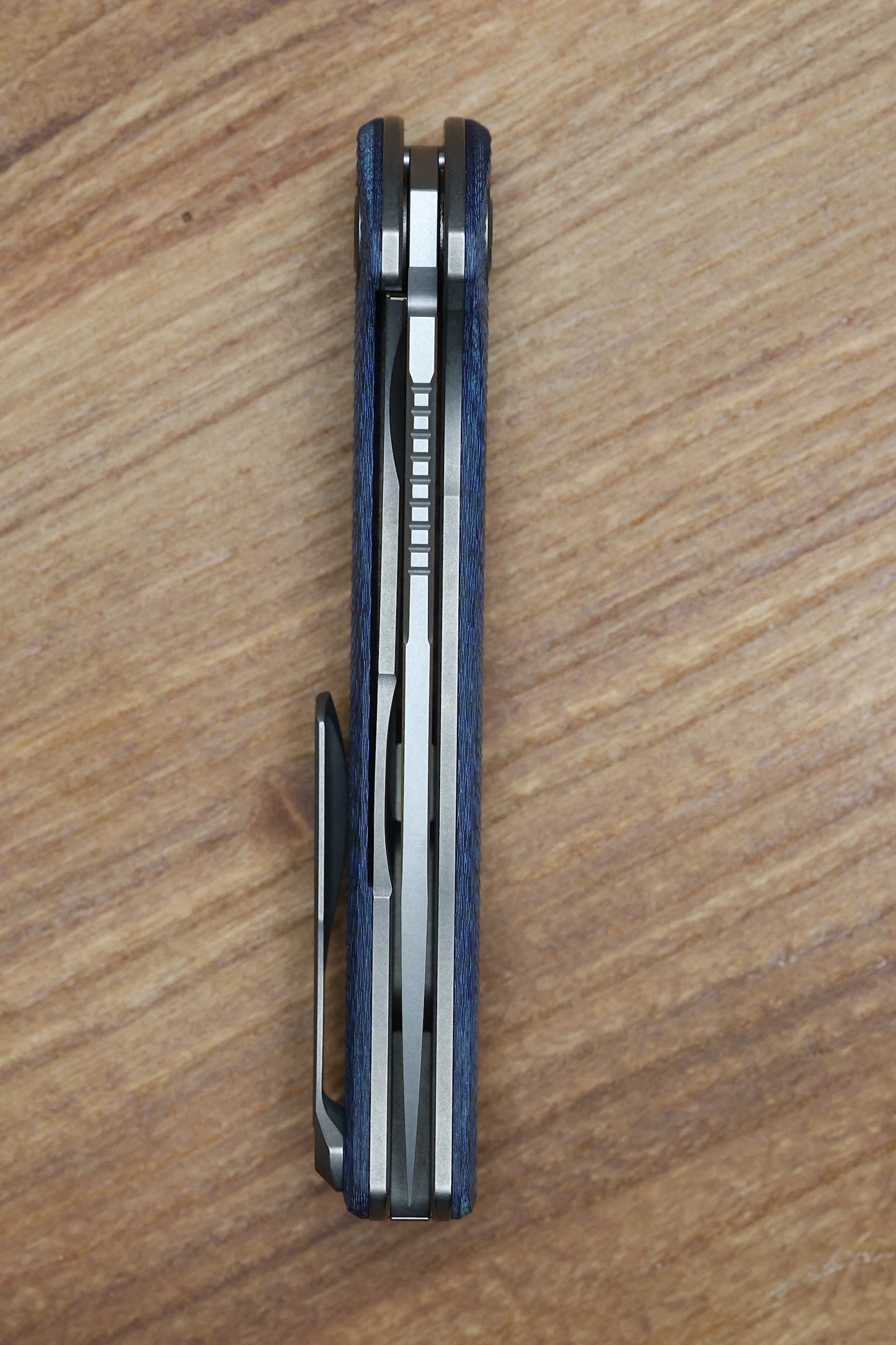 SHIROGOROV F3 - ELMAX BLADE - BLUE ALUTEX HANDLE - MRBS