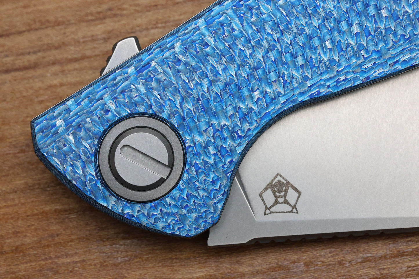 SHIROGOROV F3 - ELMAX BLADE - BLUE ALUTEX HANDLE - MRBS