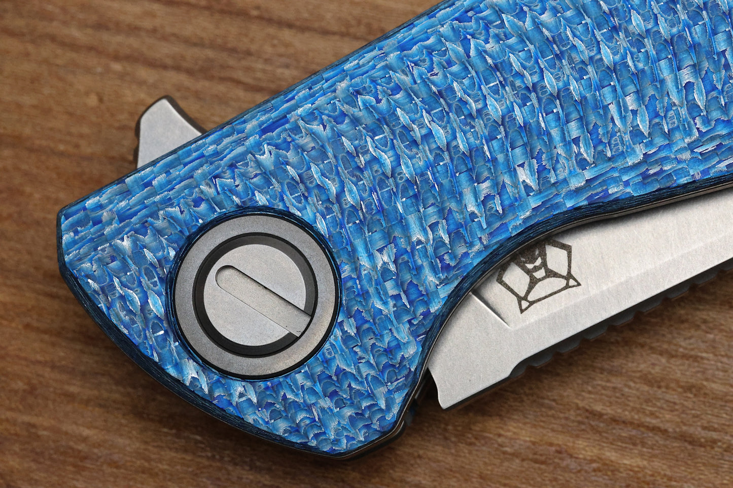 SHIROGOROV F3 - ELMAX BLADE - BLUE ALUTEX HANDLE - MRBS