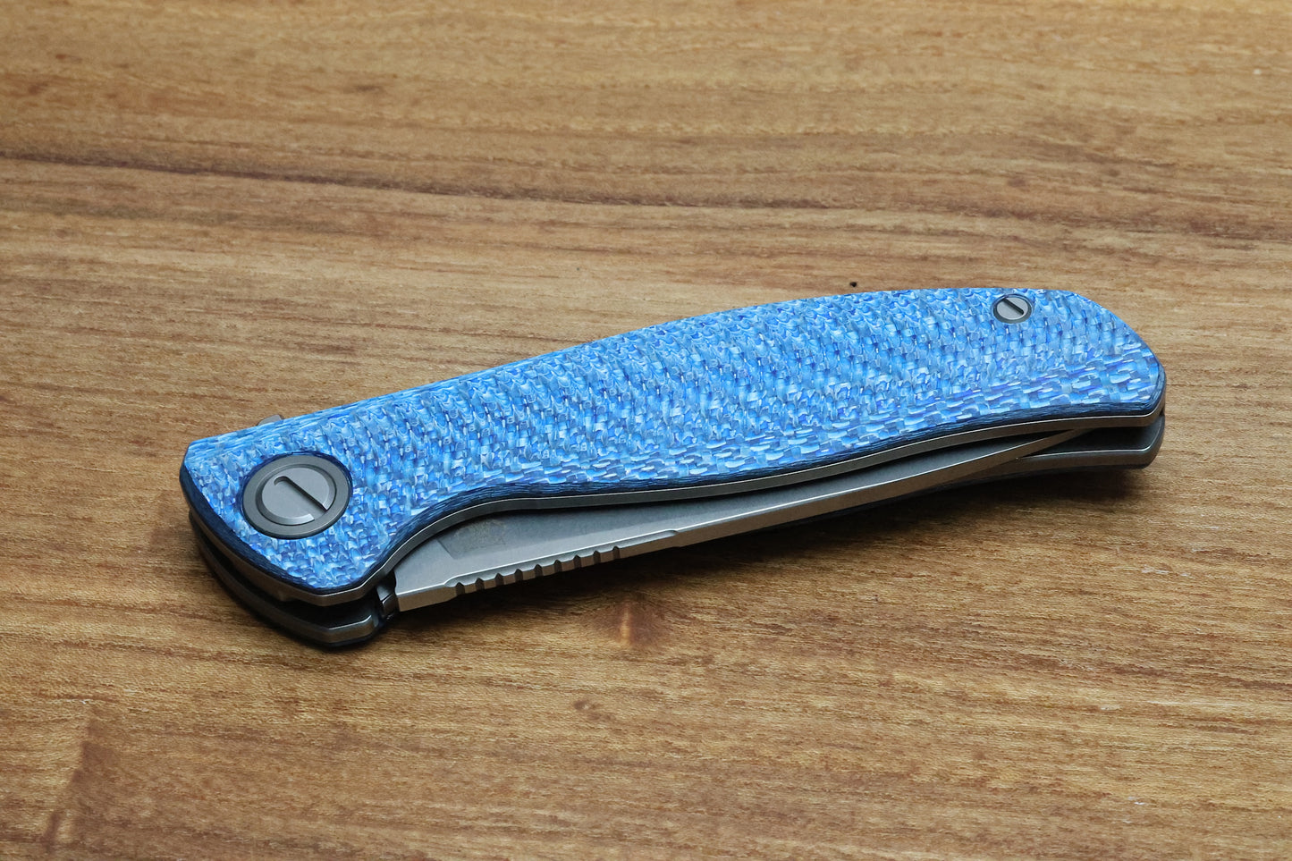 SHIROGOROV F3 - ELMAX BLADE - BLUE ALUTEX HANDLE - MRBS