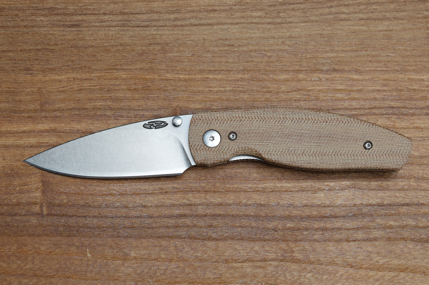 THREE RIVERS MANUFACTURING NEUTRON 2 CONTOURED OD NATURAL MICARTA 3" 20CV STONEWASH