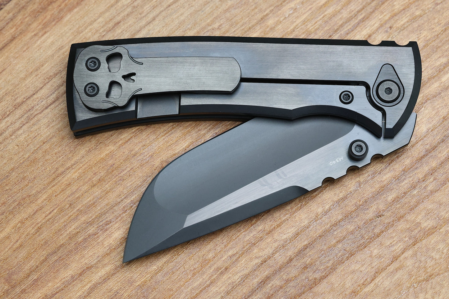 CHAVES KNIVES REDENCION 229 INTEGRAL PVD FRAME LOCK TITANIUM KNIFE 3.75" SATIN PVD M390 DROP POINT