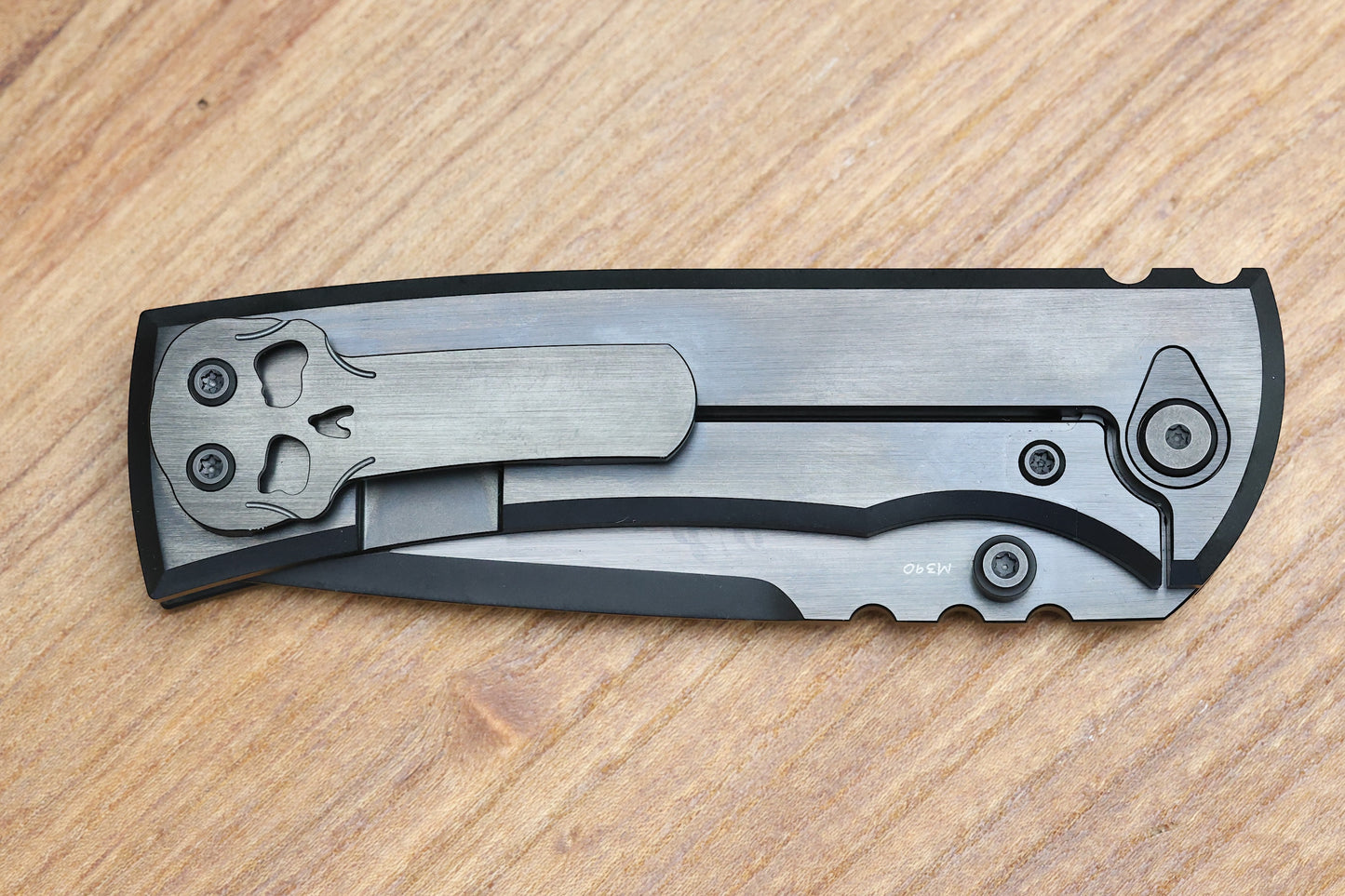 CHAVES KNIVES REDENCION 229 INTEGRAL PVD FRAME LOCK TITANIUM KNIFE 3.75" SATIN PVD M390 DROP POINT