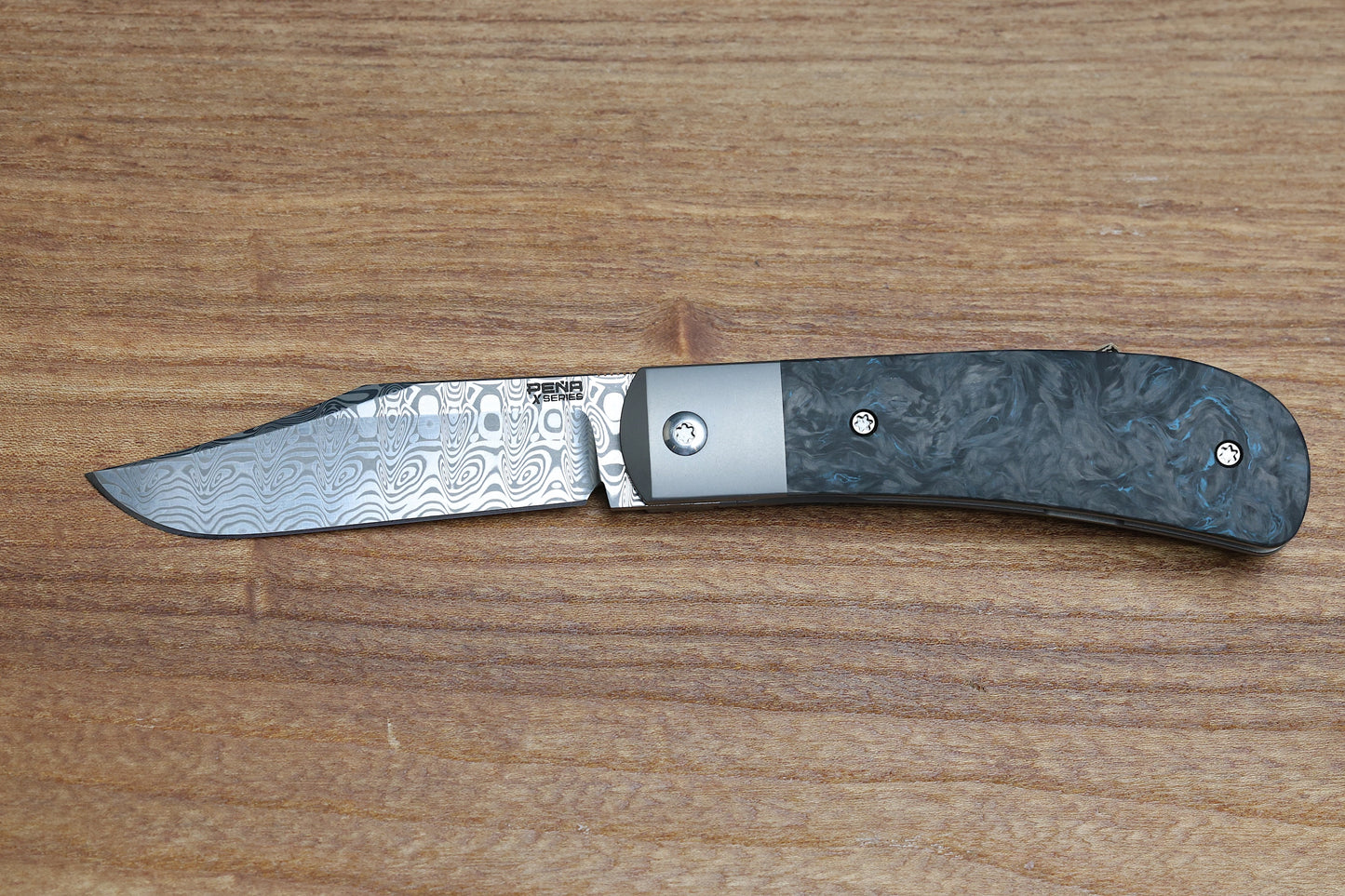 PENA X SERIES LANNY - BLUE DARK MATTER FAT CARBON DAMASTEEL
