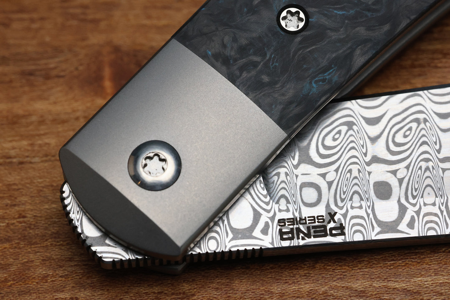 PENA X SERIES LANNY - BLUE DARK MATTER FAT CARBON DAMASTEEL