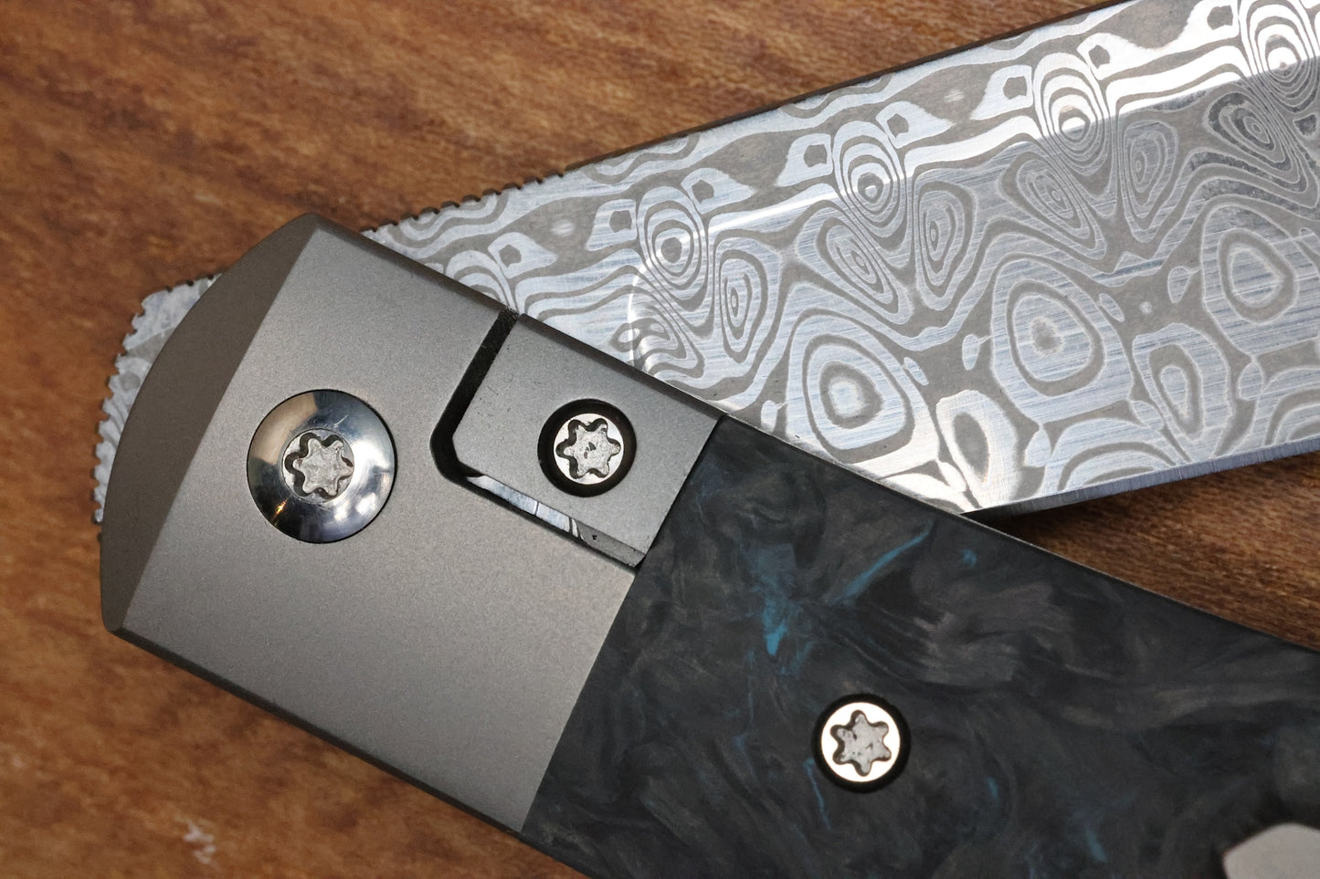 PENA X SERIES LANNY - BLUE DARK MATTER FAT CARBON DAMASTEEL