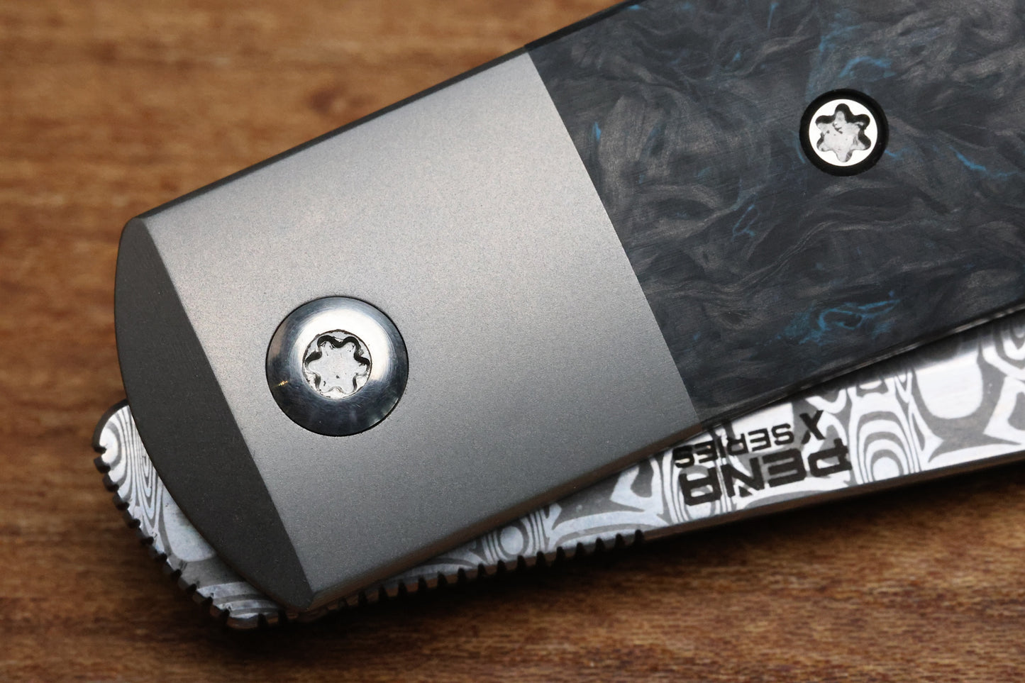 PENA X SERIES LANNY - BLUE DARK MATTER FAT CARBON DAMASTEEL