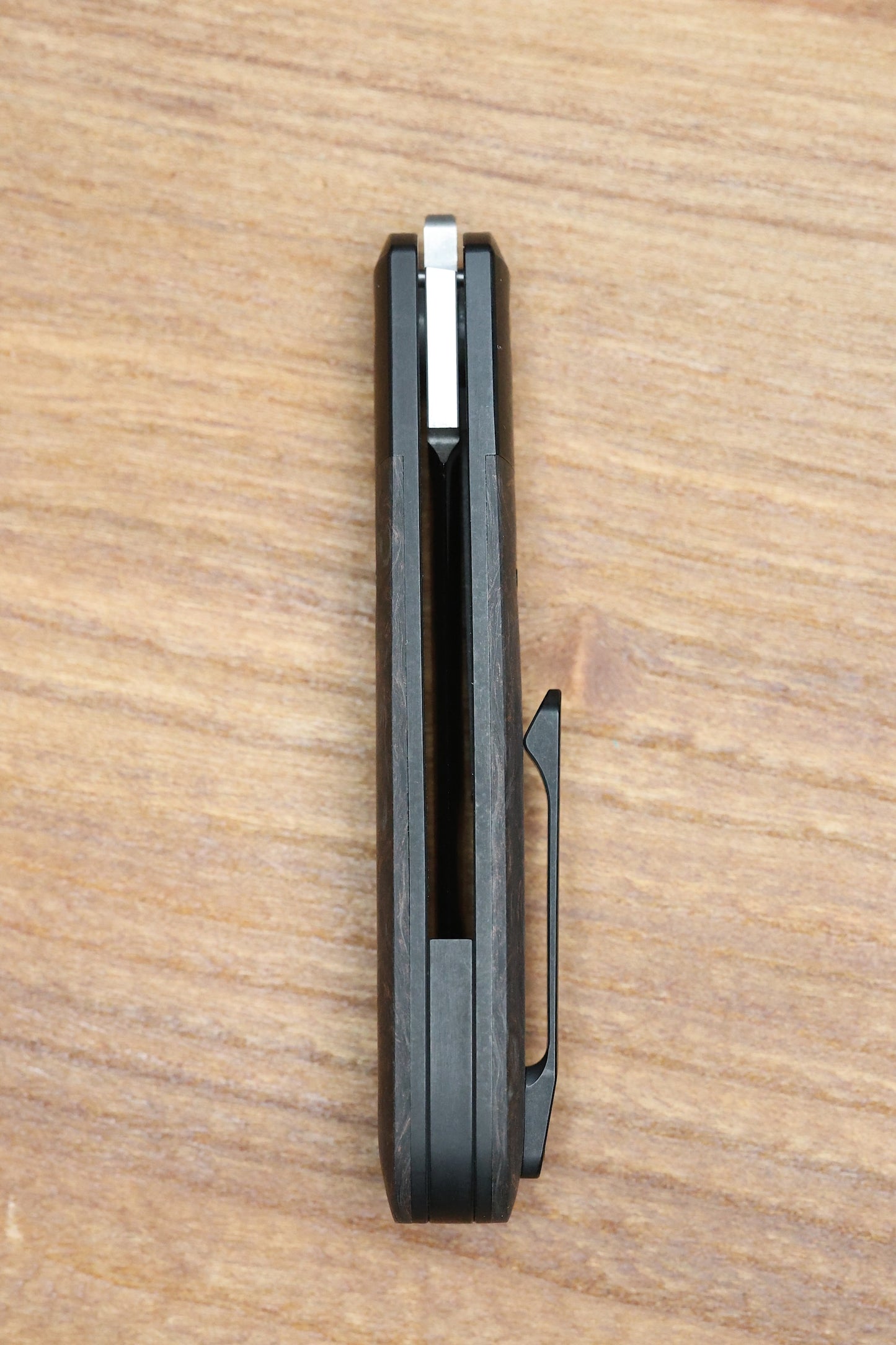 PENA X SERIES TRAPPER - COPPER DARK MATTER FAT CARBON PVD HANDLE M390 BLADE
