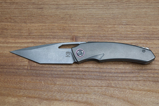 POIKILO BLADE TERO STANDARD 2 DARK STONEWASH W/ TITANIUM HANDLES & M398