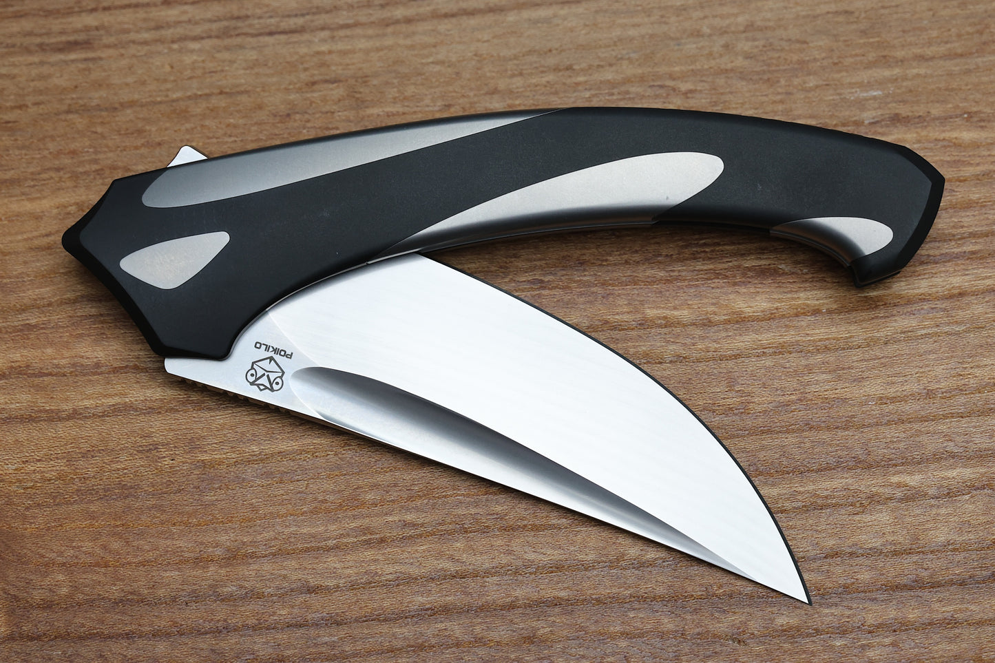 POIKILO BLADE ORCA STANDARD W/ TITANIUM HANDLES & PEARLESCENT STONEWASH M398
