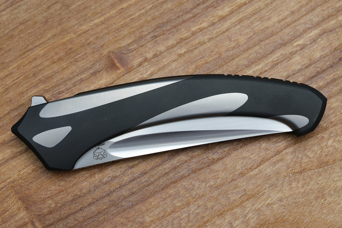 POIKILO BLADE ORCA STANDARD W/ TITANIUM HANDLES & PEARLESCENT STONEWASH M398