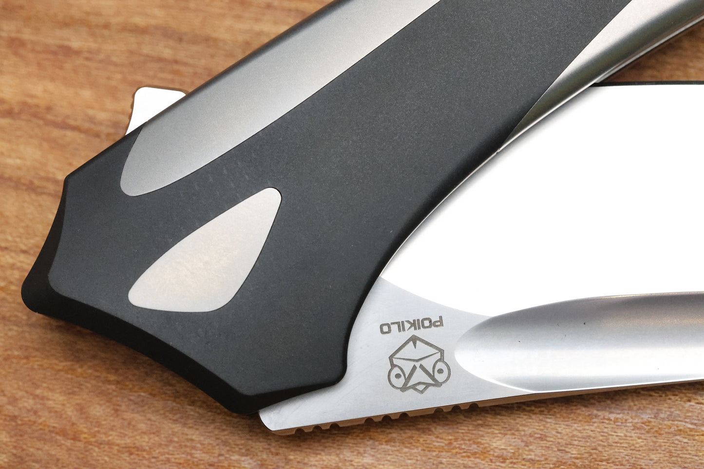 POIKILO BLADE ORCA STANDARD W/ TITANIUM HANDLES & PEARLESCENT STONEWASH M398