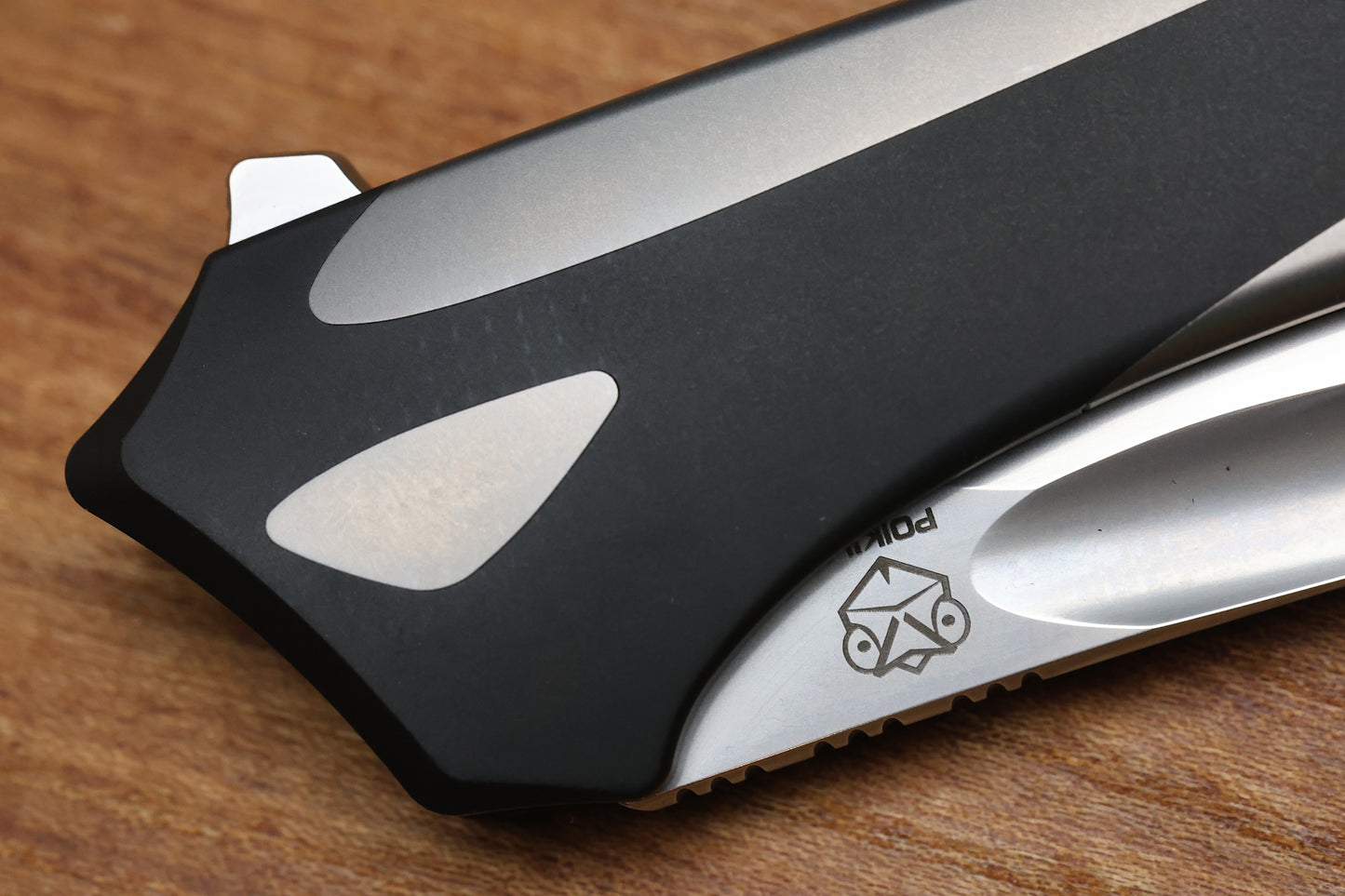 POIKILO BLADE ORCA STANDARD W/ TITANIUM HANDLES & PEARLESCENT STONEWASH M398