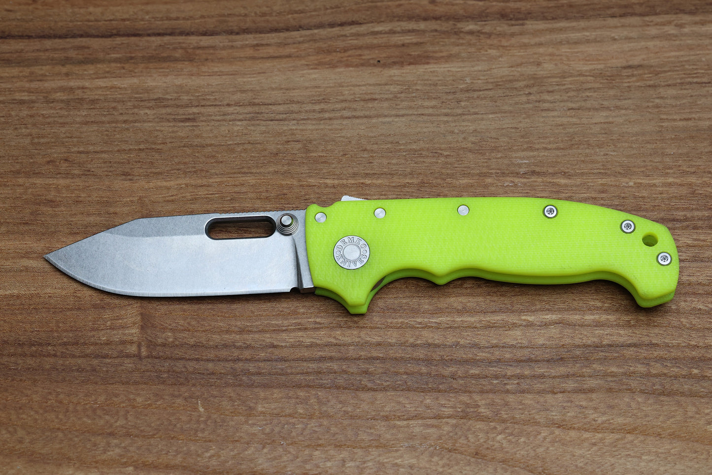 DEMKO KNIVES MG AD20 W/ DAY GLOW G10 HANDLES & MAGNACUT CLIP POINT