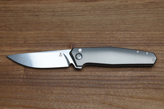 ANSO OF DENMARK - TOKO - GREY/SATIN TITANIUM HANDLE - RWL34 BLADE