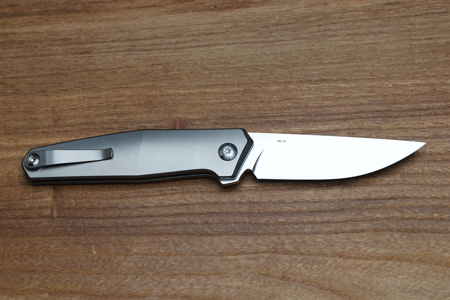 ANSO OF DENMARK - TOKO - GREY/SATIN TITANIUM HANDLE - RWL34 BLADE