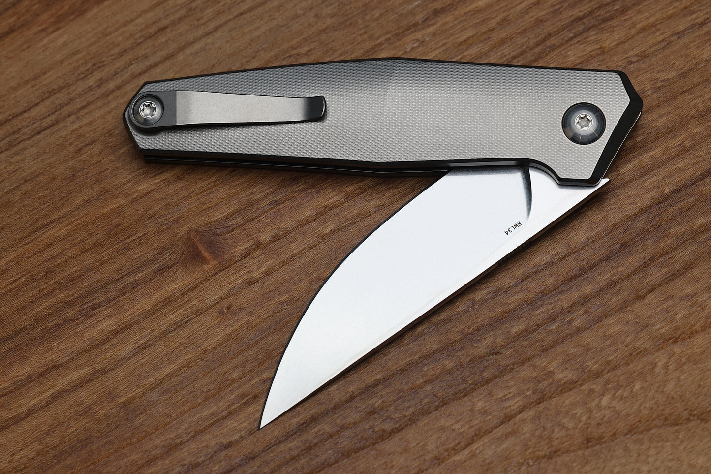 ANSO OF DENMARK - TOKO - GREY/SATIN TITANIUM HANDLE - RWL34 BLADE