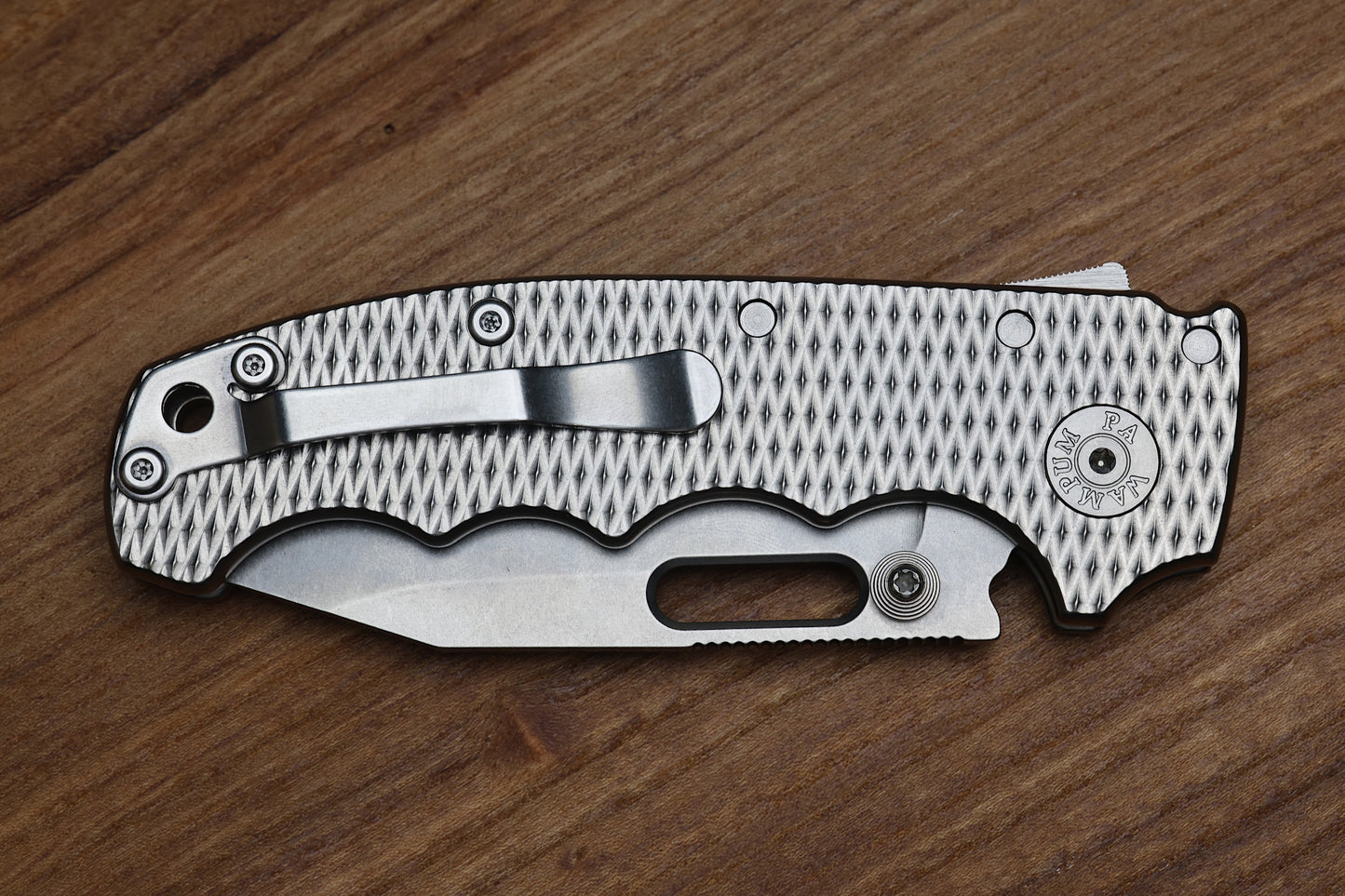 DEMKO KNIVES MG AD20 W/TEXTURED TITANIUM HANDLES & MAGNACUT CLIP POINT