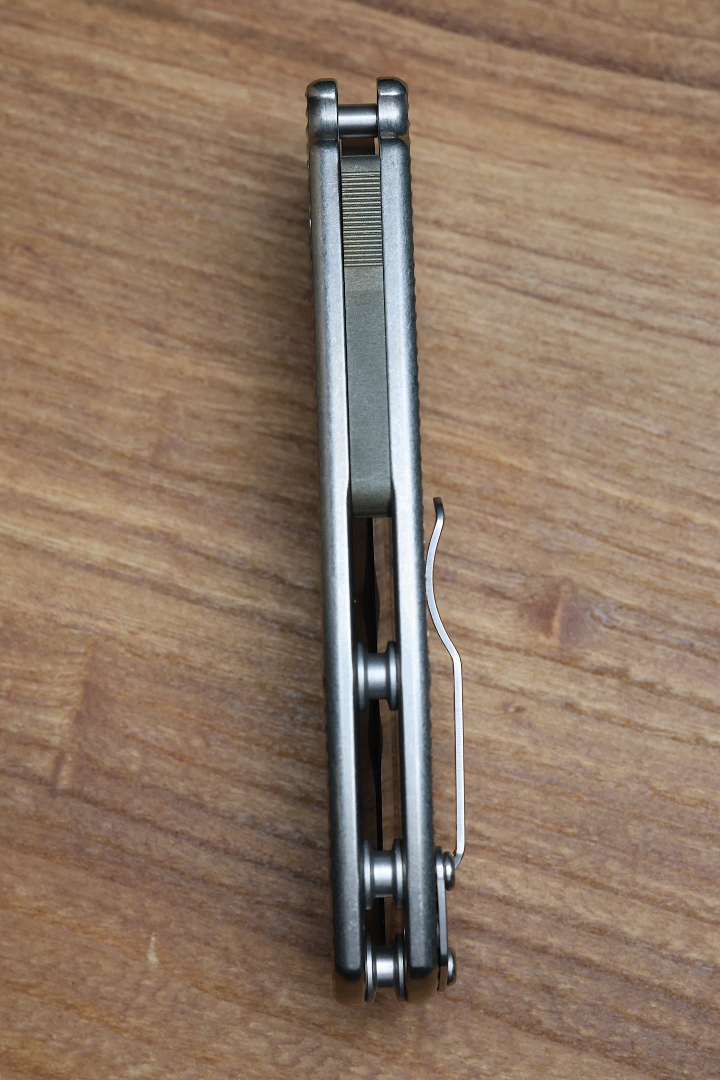 DEMKO KNIVES MG AD20 W/TEXTURED TITANIUM HANDLES & MAGNACUT CLIP POINT