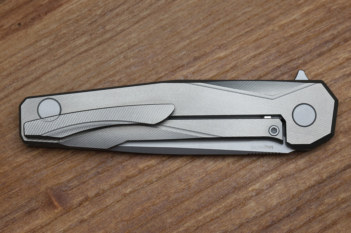ULDANOV KNIVES R1 W/MILLED TITANIUM FRAME & MAGNACUT #123