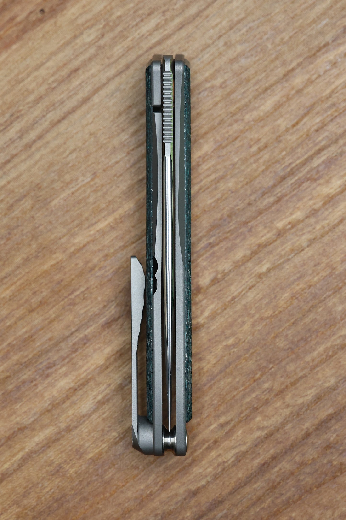 CHRIS REEVE MNANDI - TEAL MAGNETIC CARBOTI INLAY - MAGNACUT BLADE