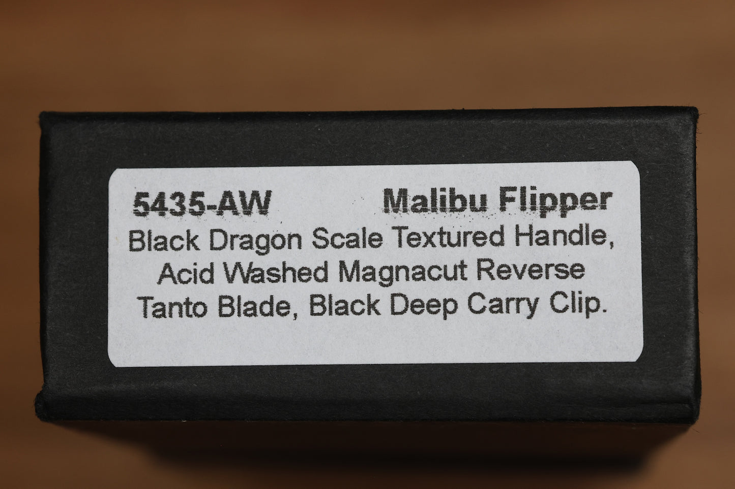PRO-TECH MALIBU BLACK DRAGON SCALE HANDLE & ACID WASHED MAGNACUT REVERSE TANTO BLADE 5435-AW