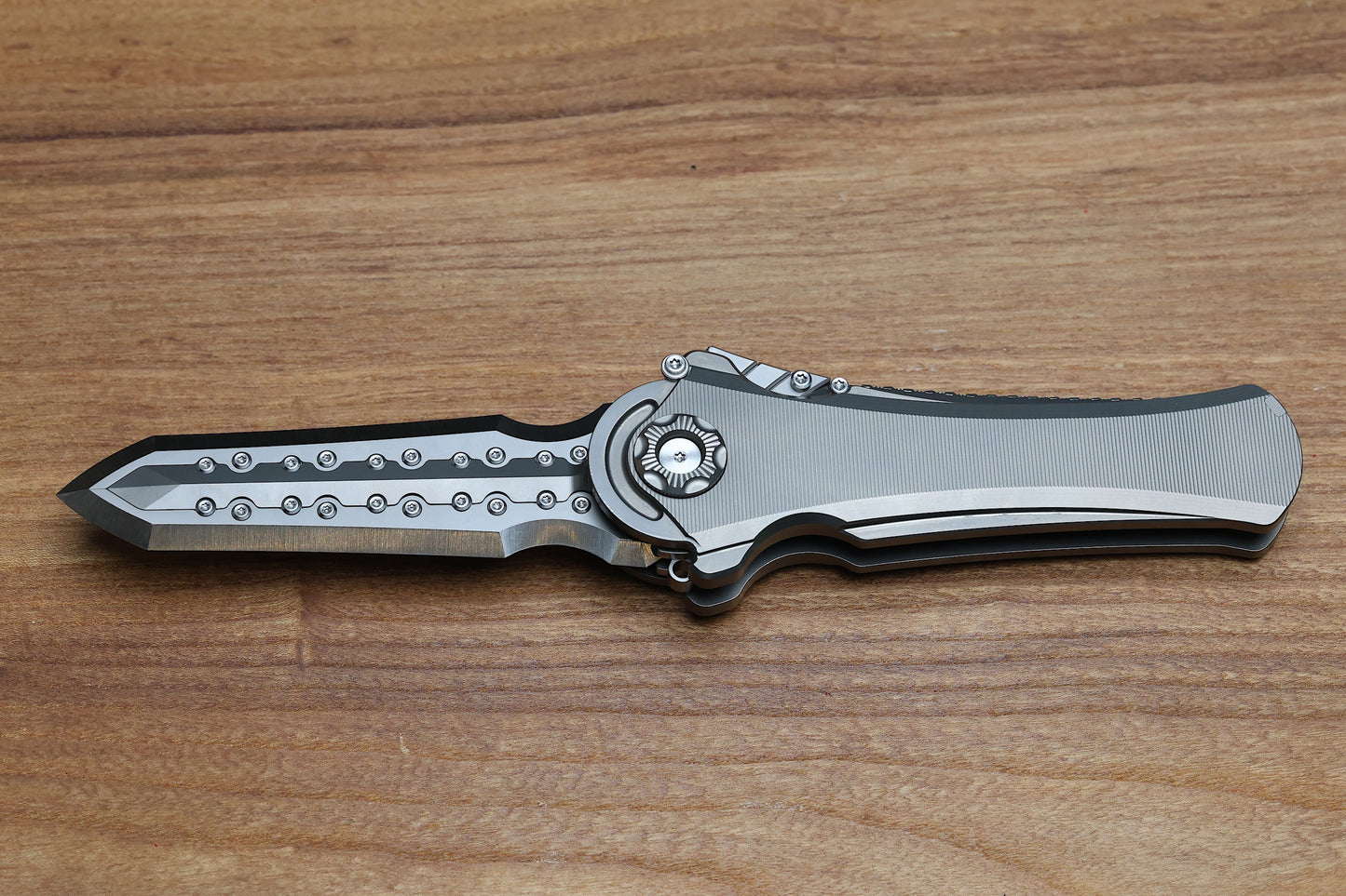 POIKILO BLADE AL-KHEM STANDARD 1 W/ TITANIUM HANDLES & PEARLESCENT STONEWASH M390