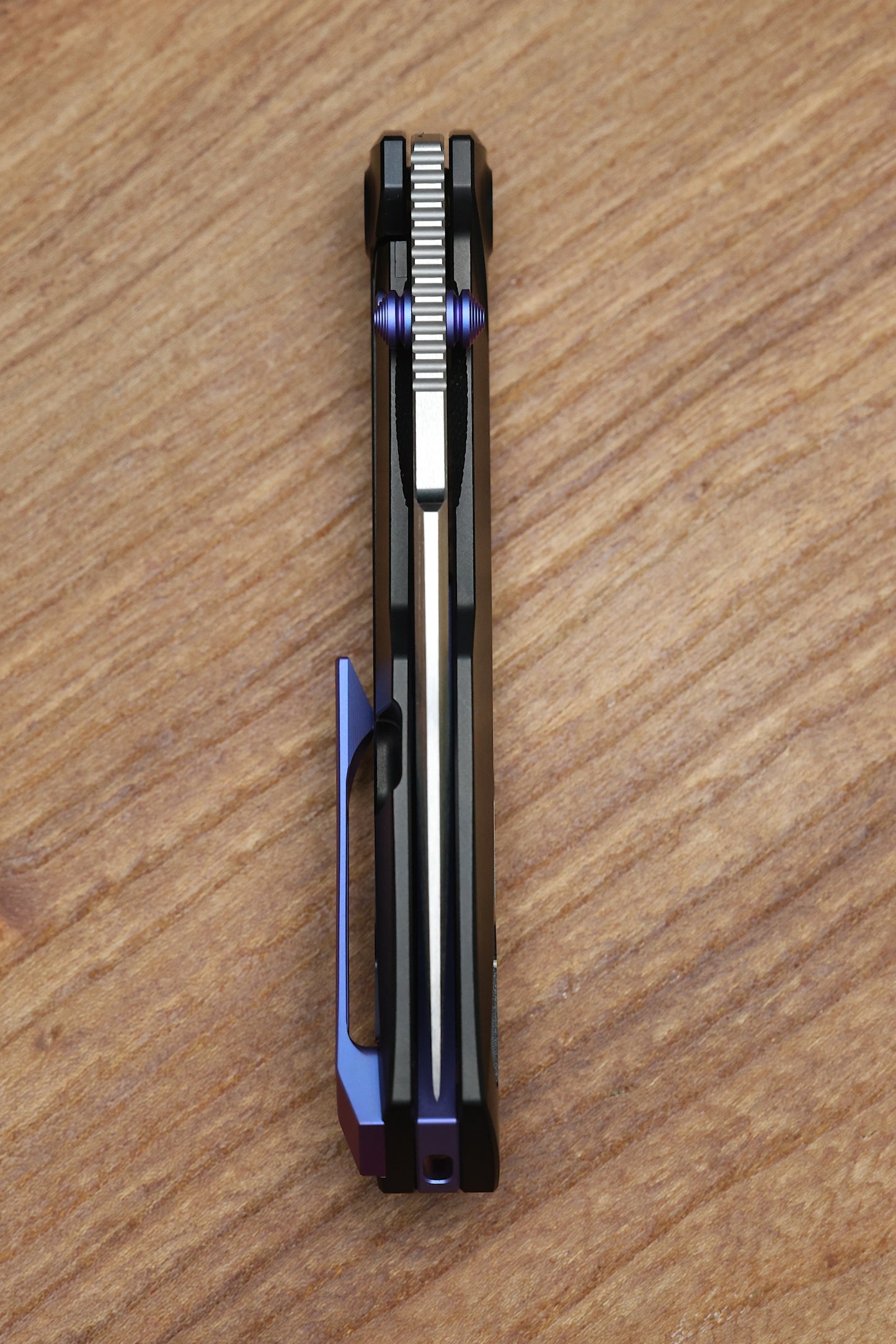 NULL KNIVES RAIDEN R2 - AERO TITANIUM BLACK PVD HANDLE - HAND RUBBED SATIN MAGNACUT BLADE