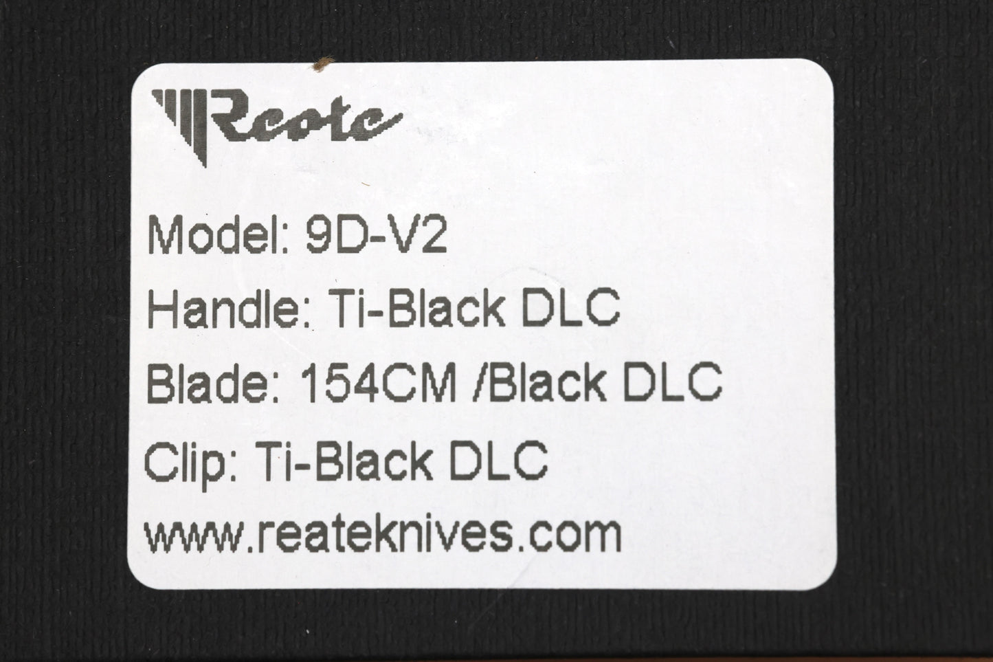REATE KNIVES DISTRICT 9D-V2 TITANIUM FULL DLC