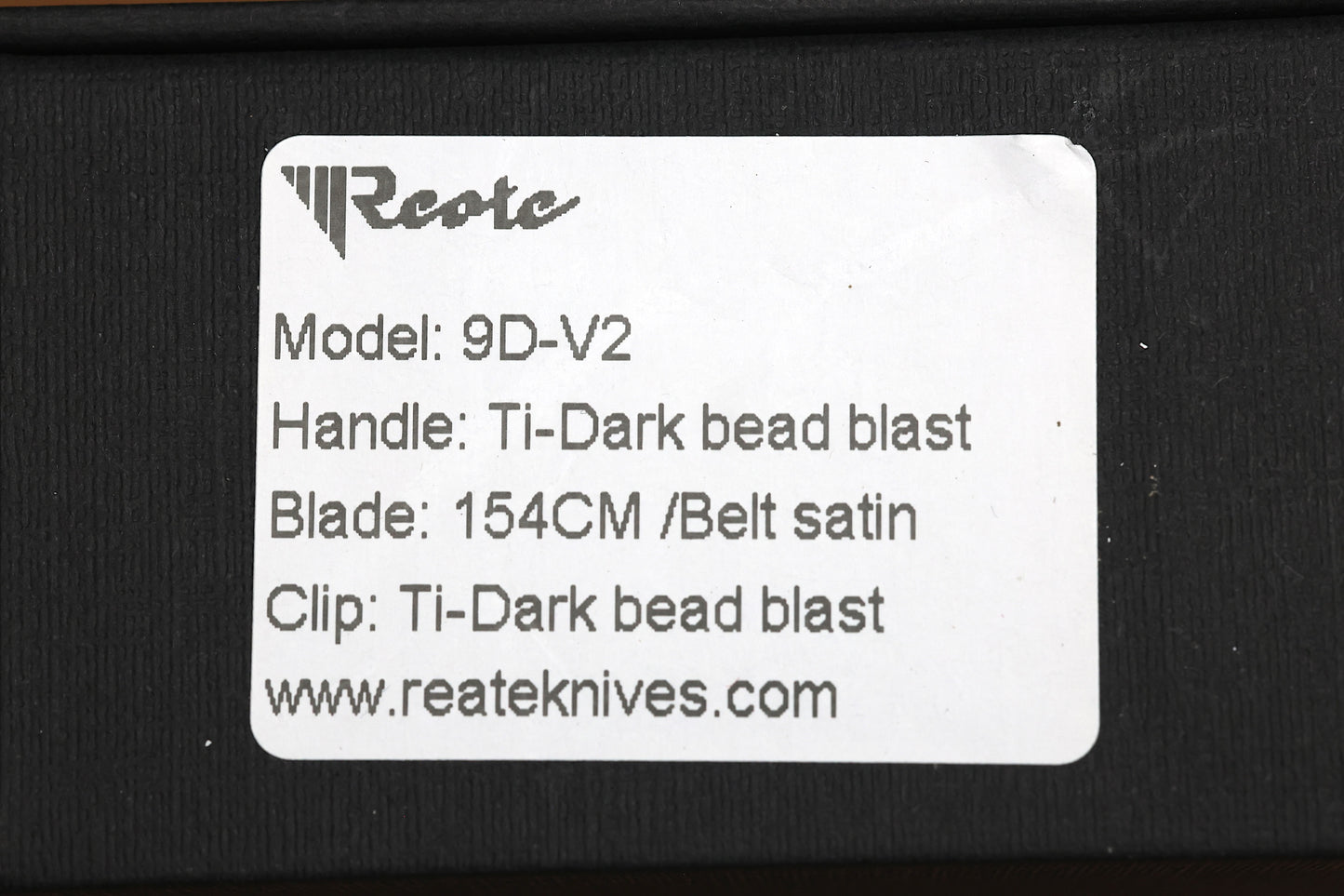 REATE KNIVES DISTRICT 9D-V2 FULL TITANIUM