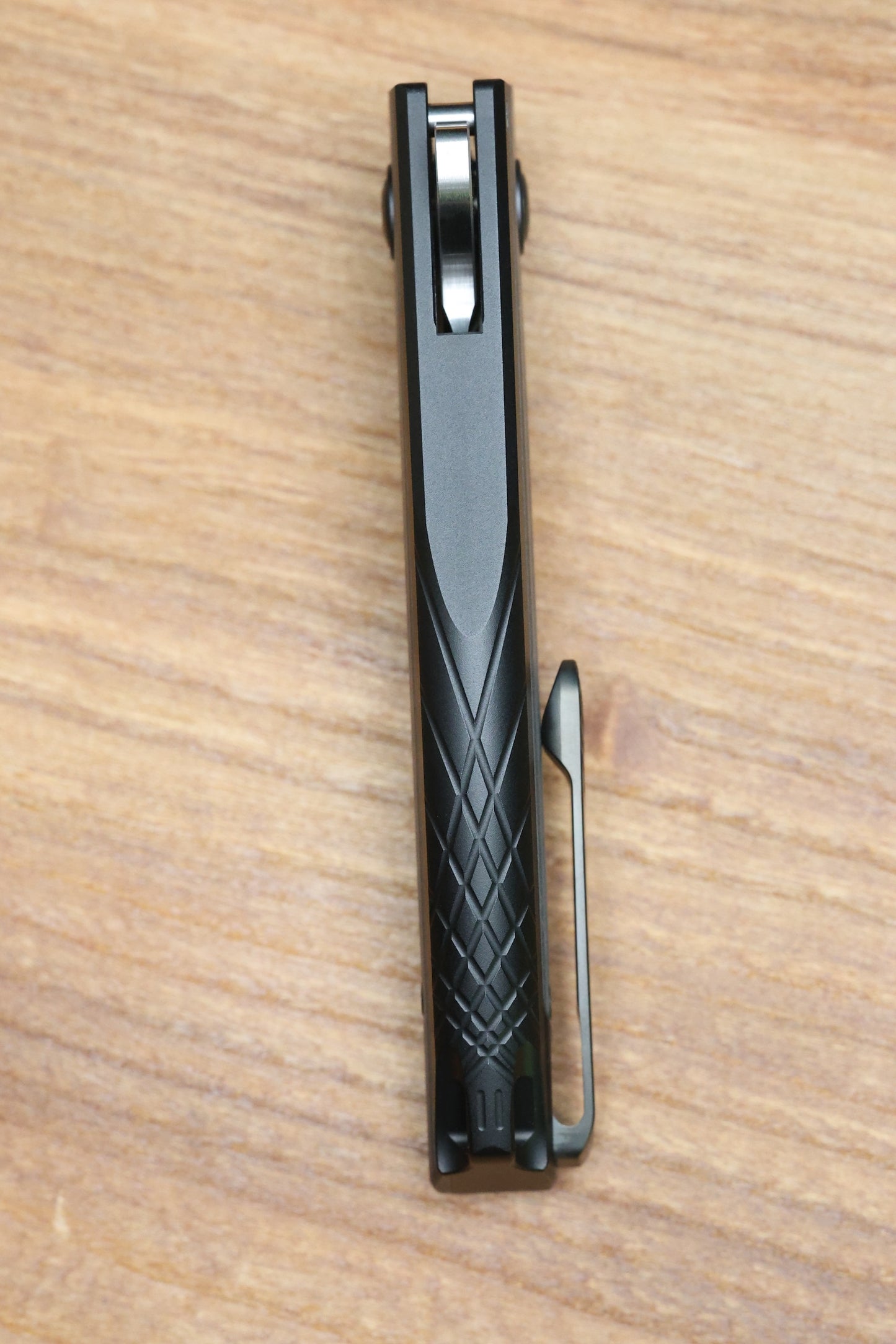 REATE KNIVES JACK JR. BLACK ALUMINUM INTEGRAL HANDLE W/ CARBON FIBER INLAY & SATIN S30V