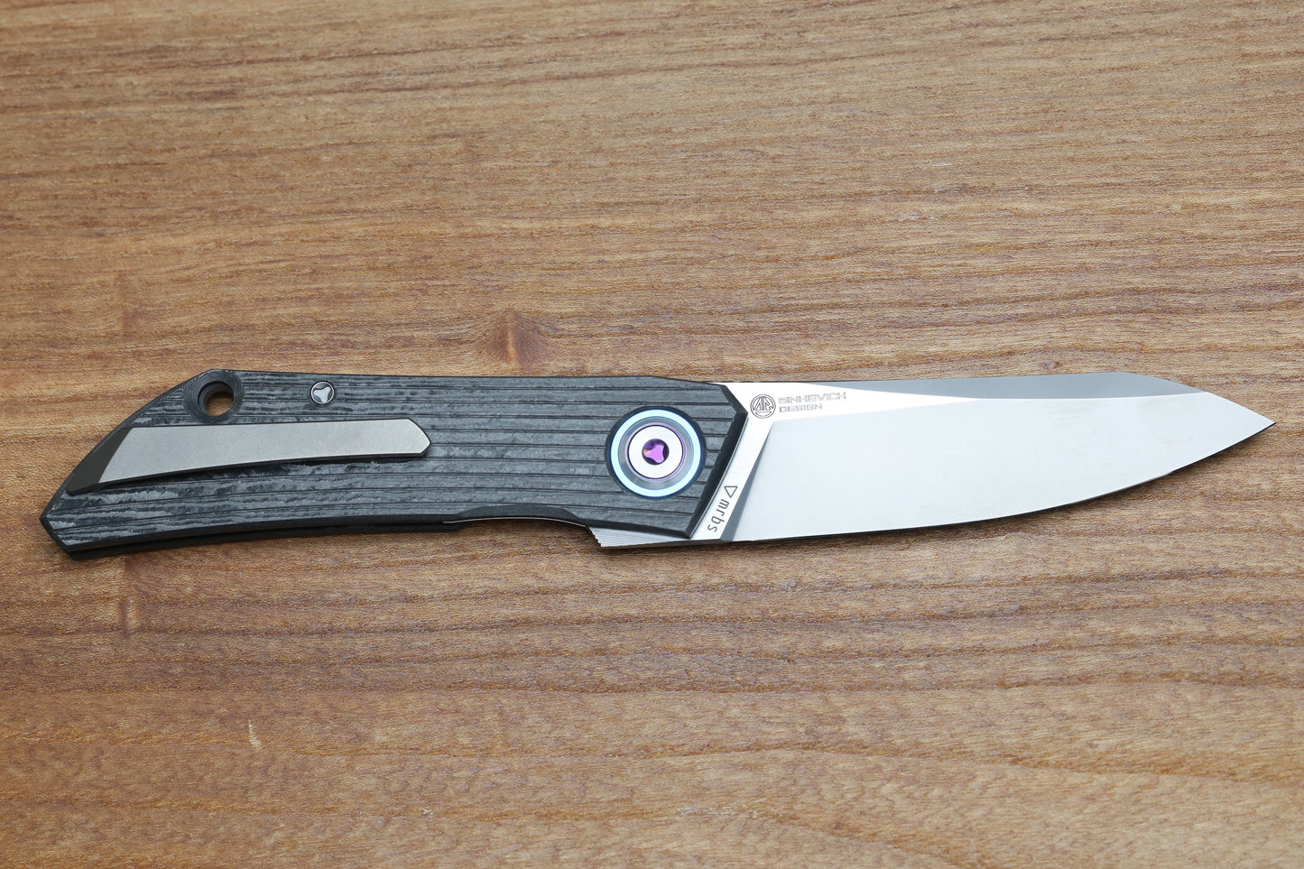 SHIROGOROV "LIMITED EDITION" SKINNY STRIP - S90V BLADE - CARBOTI HANDLE - MRBS (SINKEVICH DESIGN)