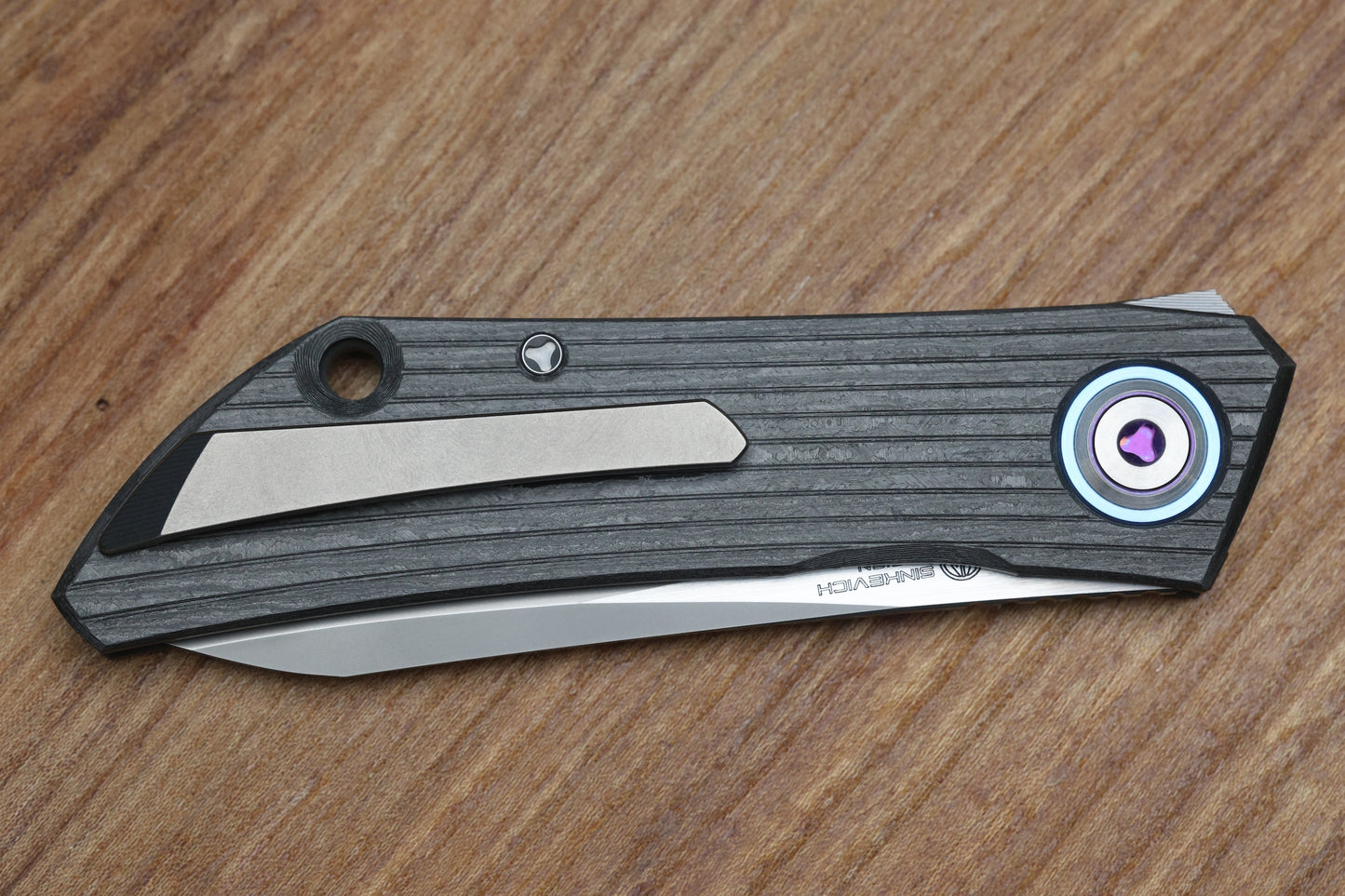 SHIROGOROV "LIMITED EDITION" SKINNY STRIP - S90V BLADE - CARBOTI HANDLE - MRBS (SINKEVICH DESIGN)