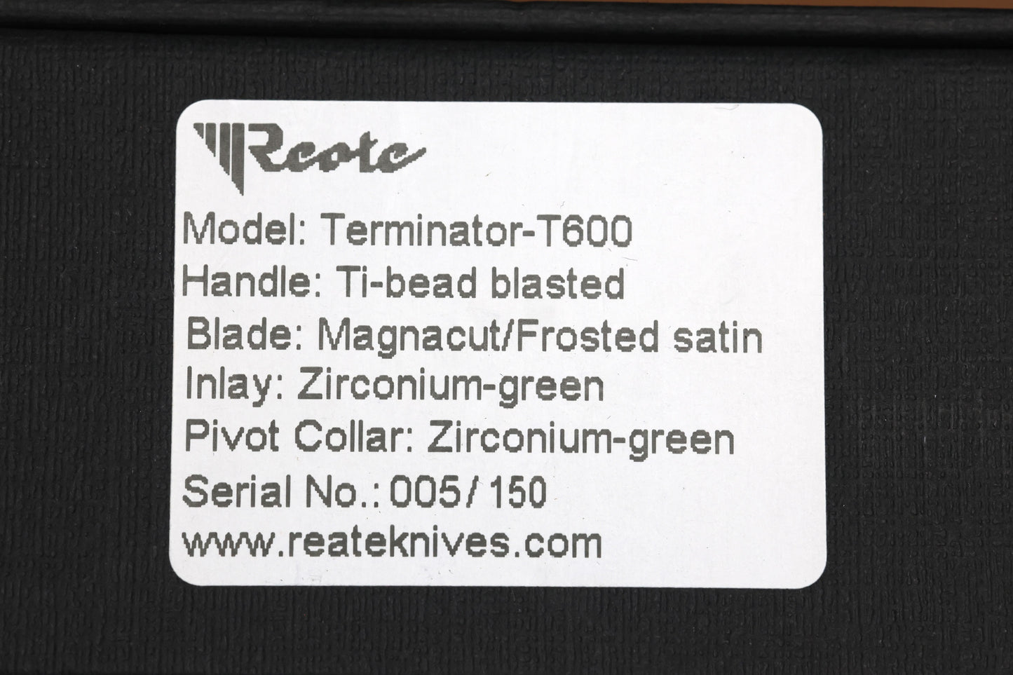 REATE T600 INTEGRAL- MARBLEIZED GREEN ZIRCONIUM ACCENT