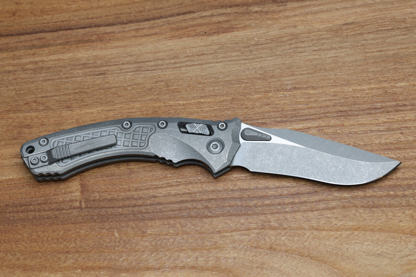 MICROTECH MARFIONE SELECT AMPHIBIAN RAM LOK FRAG TITANIUM HANDLES & APOCALYPTIC M390MK 137RL-10 APFRMS1