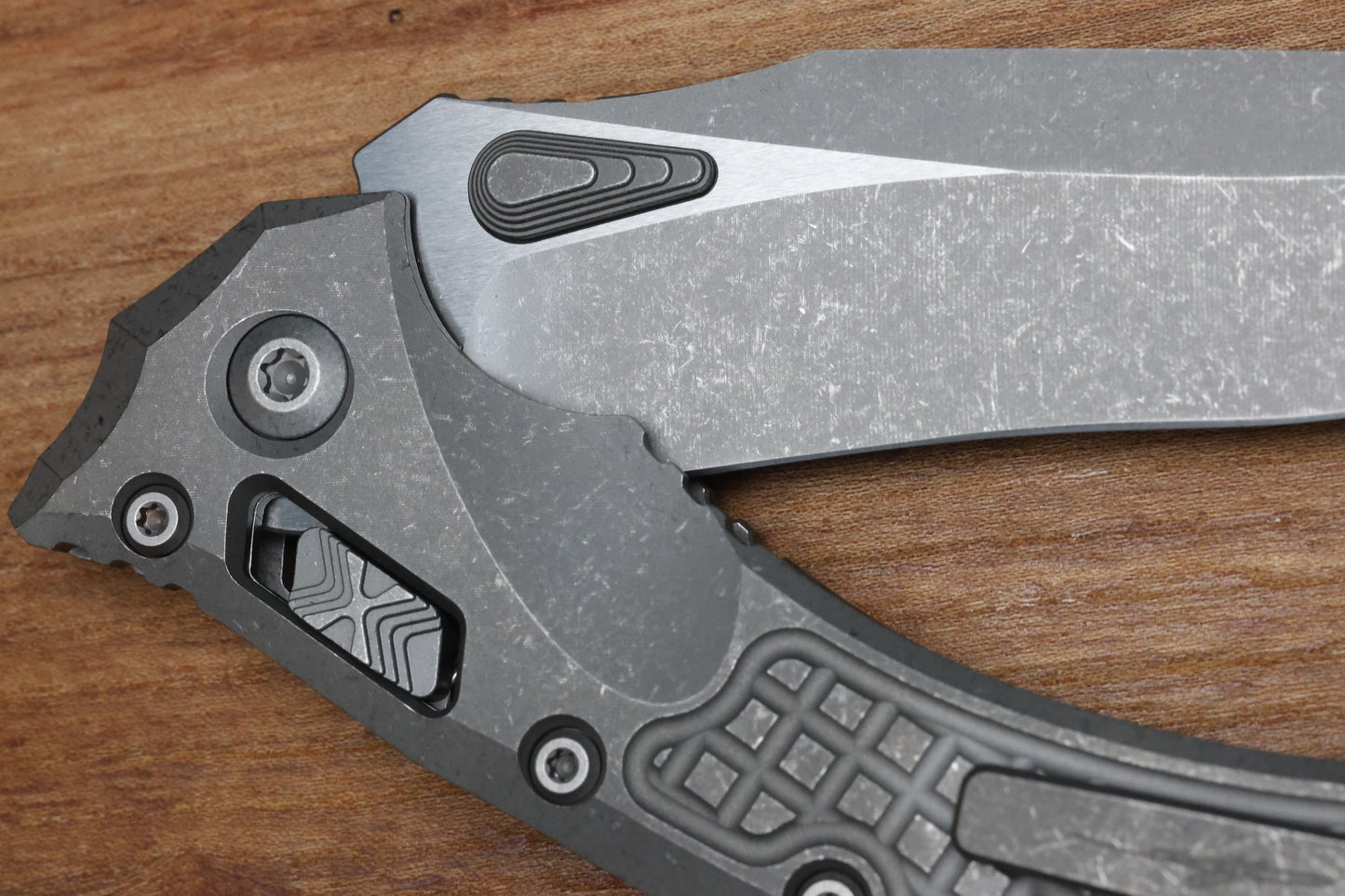MICROTECH MARFIONE SELECT AMPHIBIAN RAM LOK FRAG TITANIUM HANDLES & APOCALYPTIC M390MK 137RL-10 APFRMS1