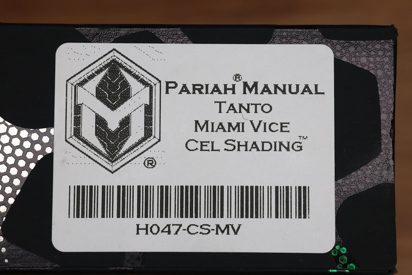 HERETIC KNIVES PARIAH MANUAL - TANTO - MIAMI VICE - CEL SHADING