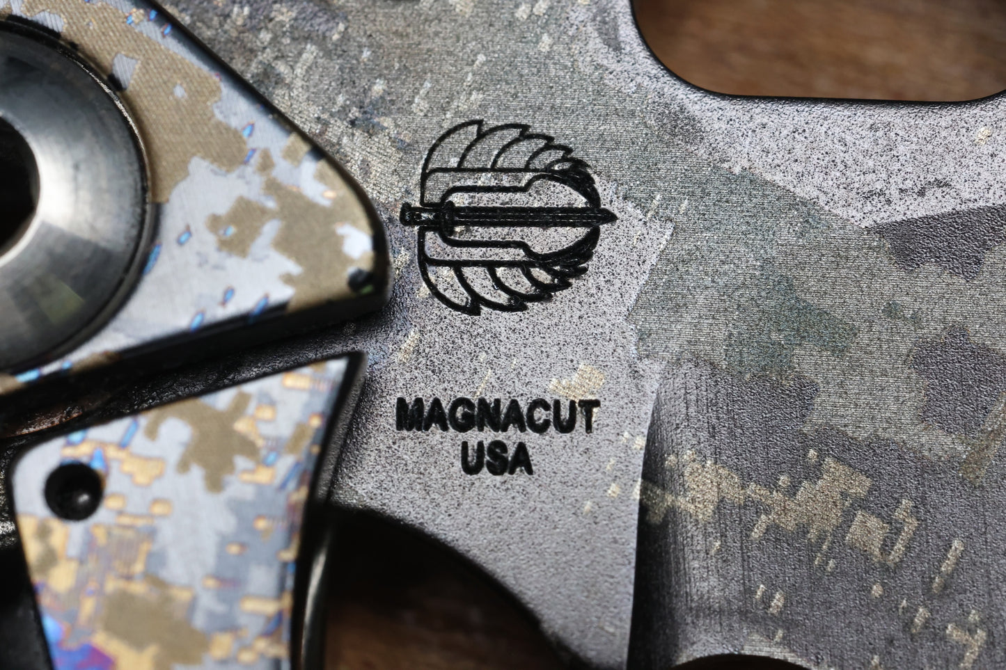 STRIDER KNIVES/ BLACKSIDE CUSTOM SPECIAL LIMITED RUN-COLLABORATION SMF MODEL, DIGICAM MAGNACUT BLADE, DIGICAM TITANIUM TOP AND FRAME