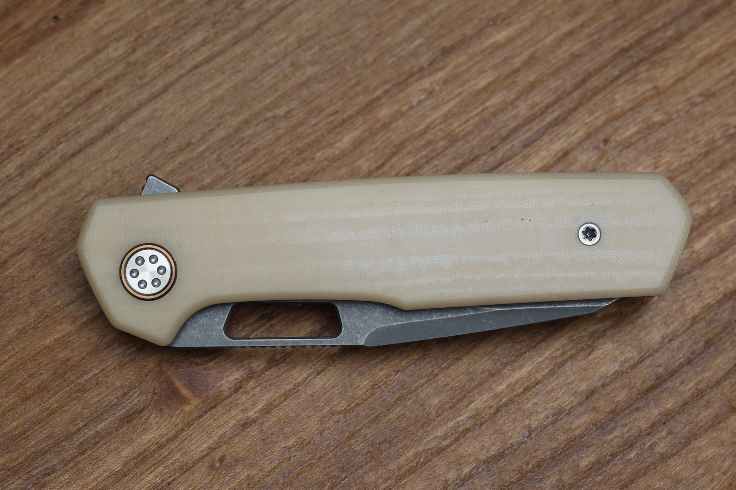 MECHFORCE KNIVES OESER NEBO V2 LINEN MICARTA HANDLES & ELMAX