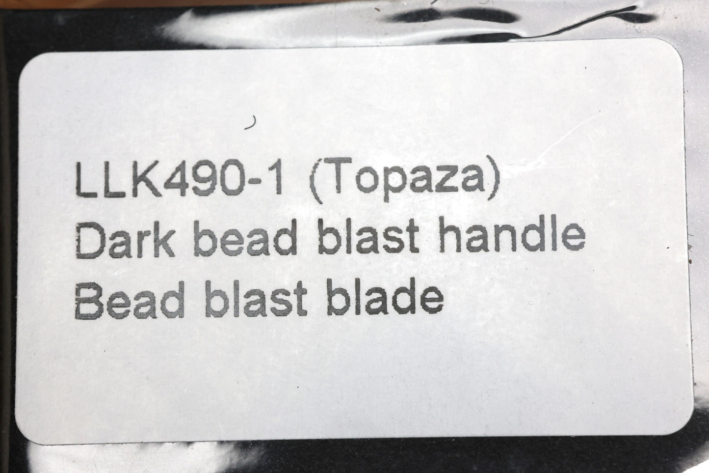 AVIAN KNIVES TOPAZA - LLK490-1 - DARK BEAD BLAST TITANIUM HANDLE - BEAD BLAST MAGNACUT BLADE