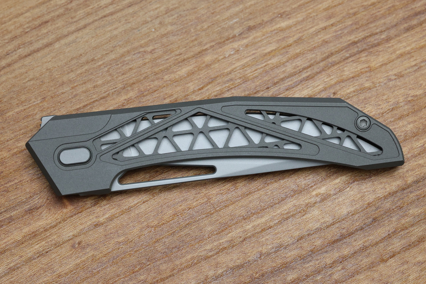 AVIAN KNIVES TOPAZA - LLK490-1 - DARK BEAD BLAST TITANIUM HANDLE - BEAD BLAST MAGNACUT BLADE