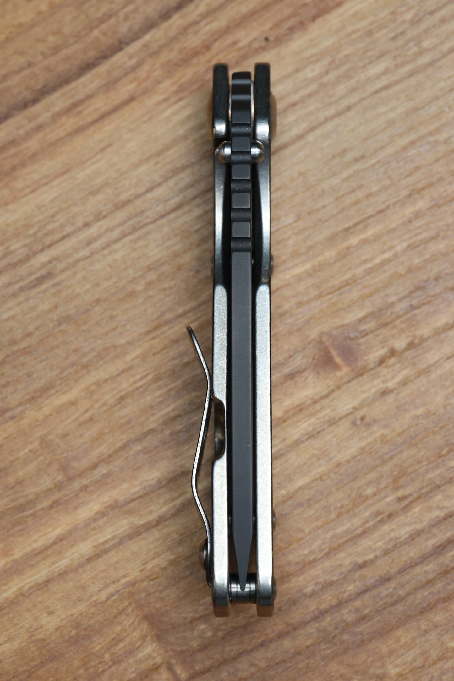 STRIDER KNIVES SNG PD#1 CLIP POINT BLADE, PARTIZAN CAMO TITANIUM HANDLE W/PARTIZAN CAMO CLIP