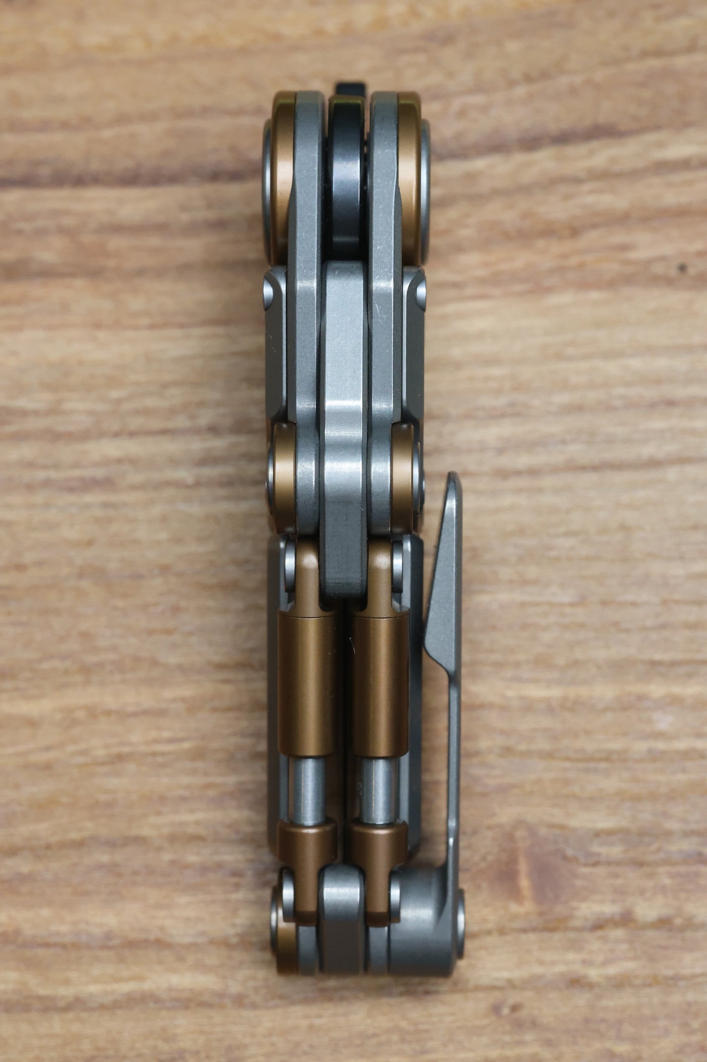 NOC KNIVES MT-22 MINI S-08 - STONEWASH/BRONZE ANODIZED TITANIUM HANDLE - BLACK M390 BLADE