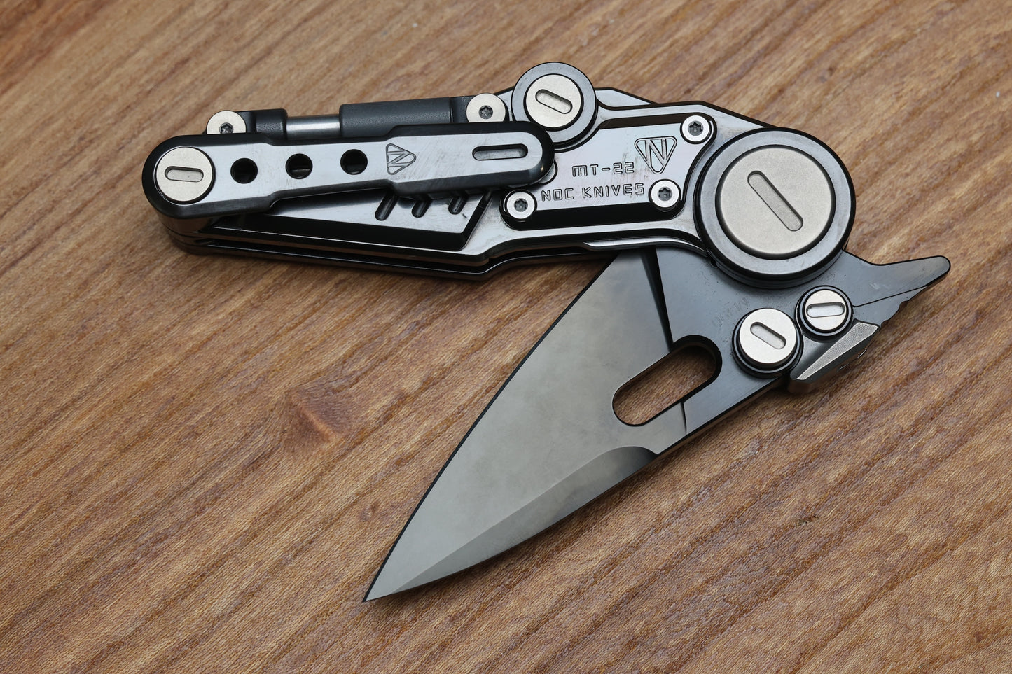 MT-22 MINI S-08 - ZIRCONIUM HANDLE - BLACK M390 BLADE