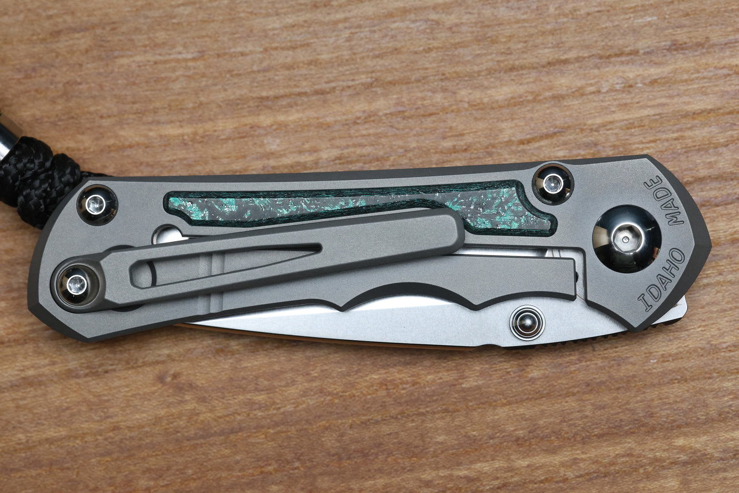 CHRIS REEVE SMALL INKOSI - TEAL MAGNETIC CARBOTI INLAY - DROP POINT CPM MAGNACUT BLADE - MIM CLIP
